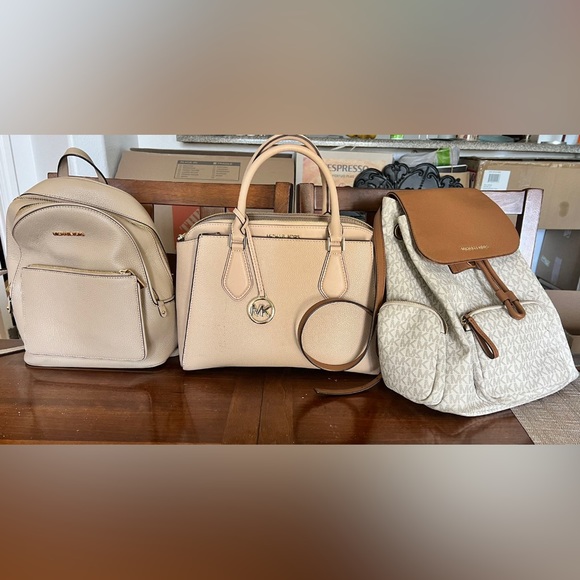 Micheal Kors Bag Bundle! Includes: two backpacks and a smaller handbag - Picture 1 of 4